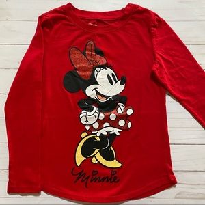 Disney Minnie Mouse Girl’s Long Sleeve T-Shirt (M)